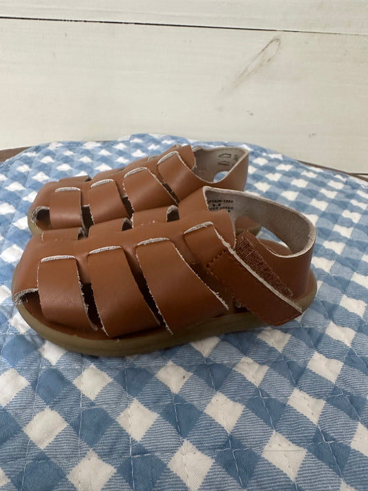 Footmates Closed Toe Brown Leather Captain Sandals