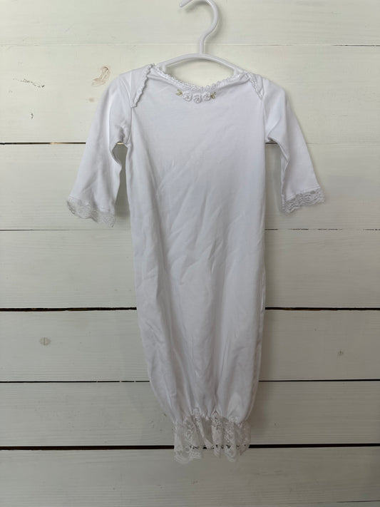 0-3M - Victoria Kids White Lace Gown