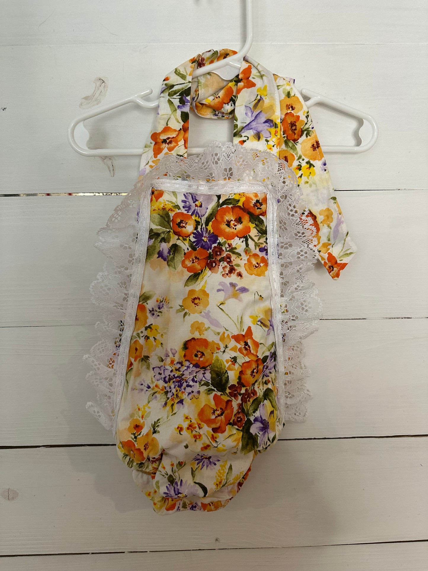 Tyler Lane - 3/6 M Orange Floral Sunsuit