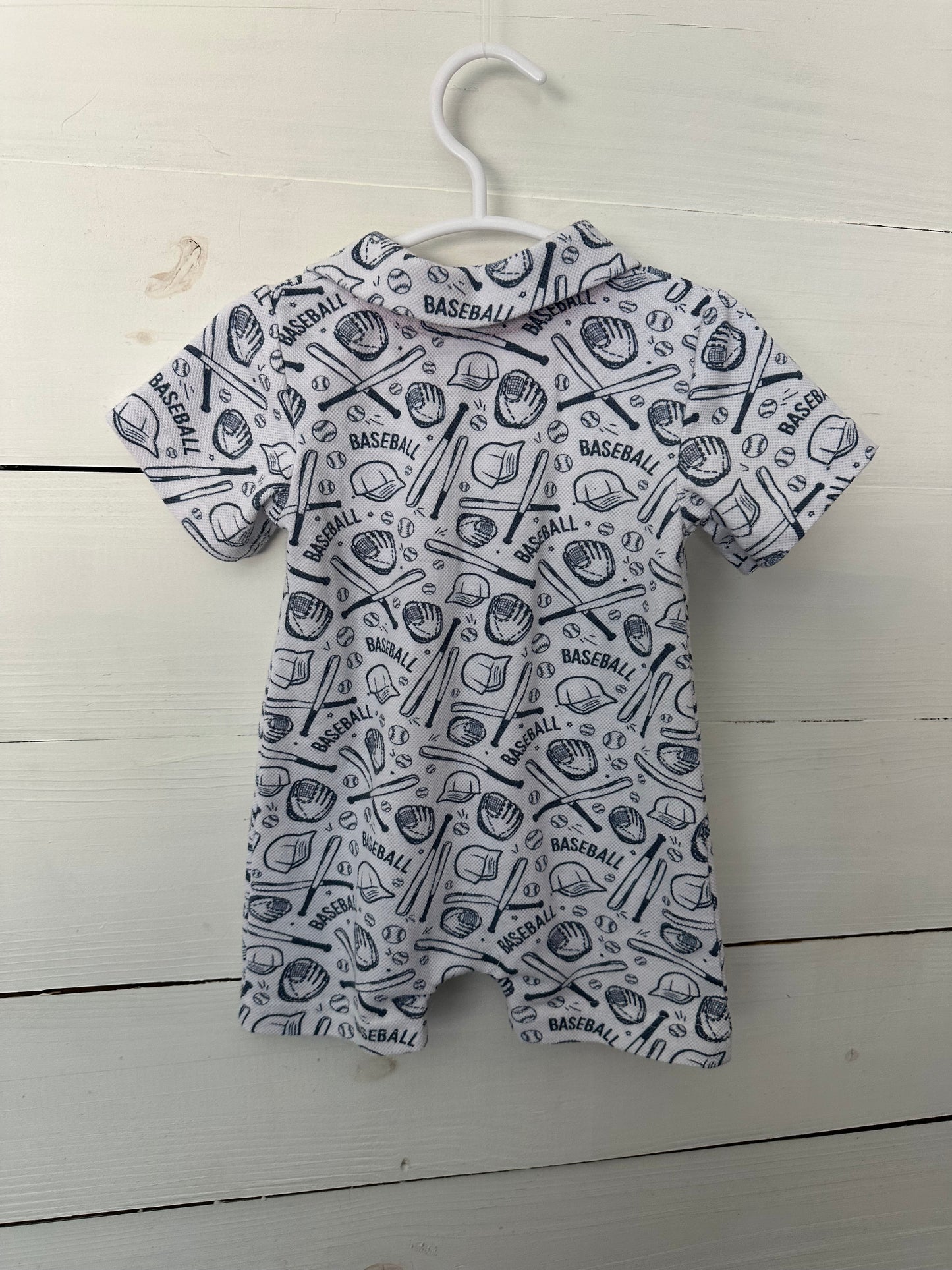 9M - Baseball Polo Romper