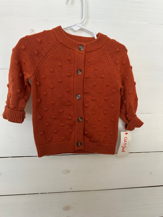 Cat & Jack Burnt Orange Polka Dot Sweater