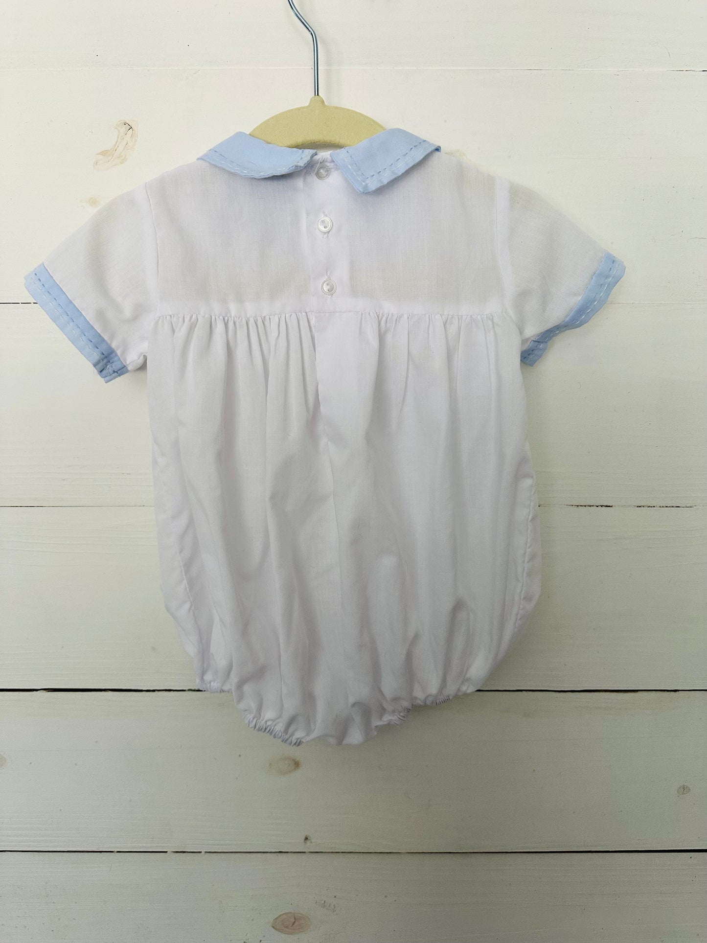 Feltman Brothers Boys Bubble with Hand Embroidered Sailboat