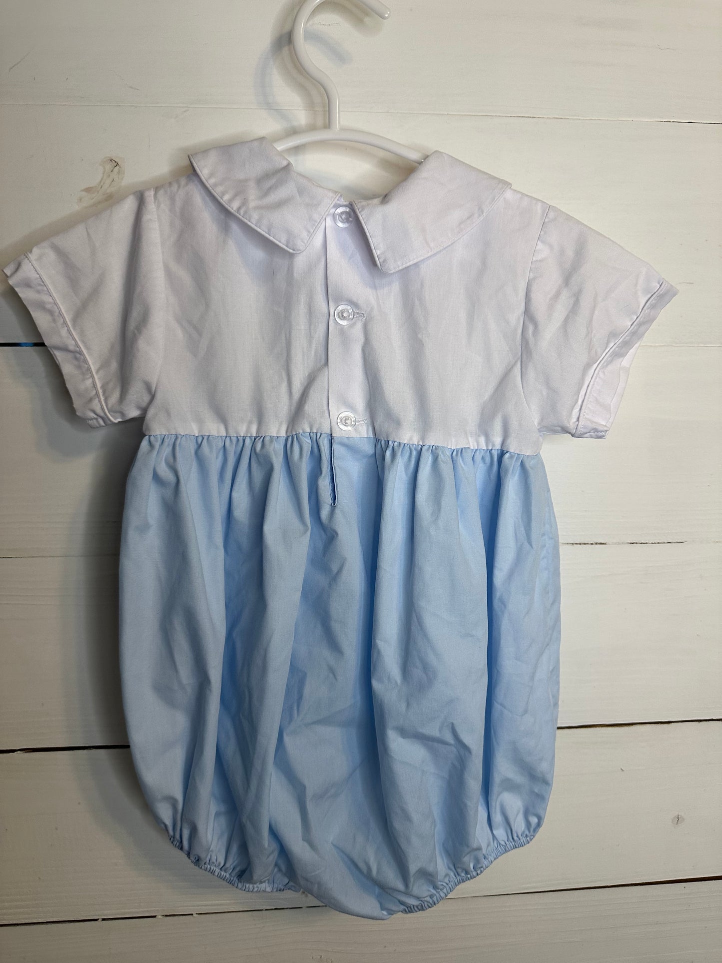 24M - Feltman Brothers Blue and White Bubble with Embroidered Airplane