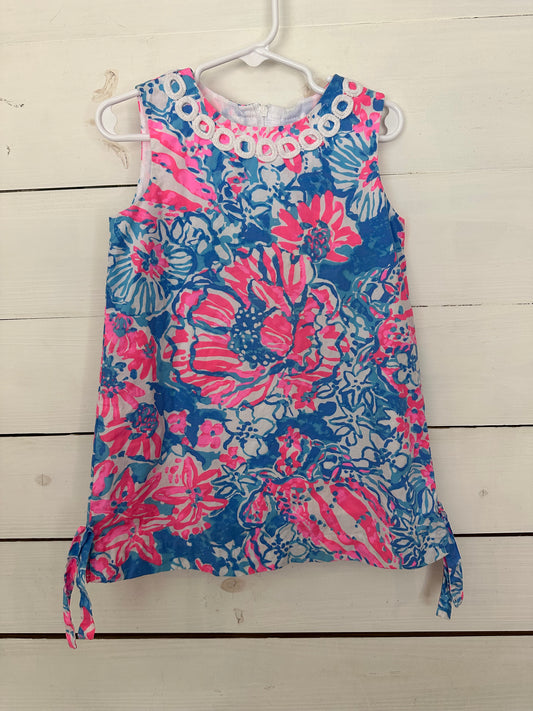 4T Pink & Blue Lilly Shift Dress