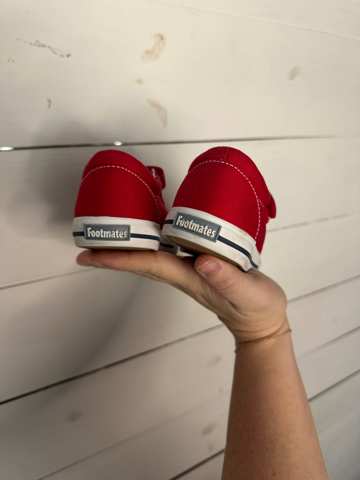 9 - Red Footmate Sneakers - Medium Width