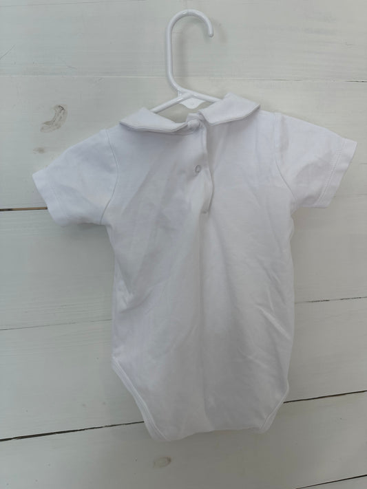 6-12M - TBBC White Collared Onesie