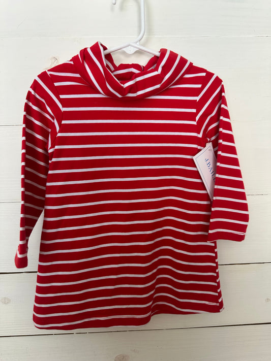 J. Bailey Red & White Striped Caroline  Cowl Neck Dress