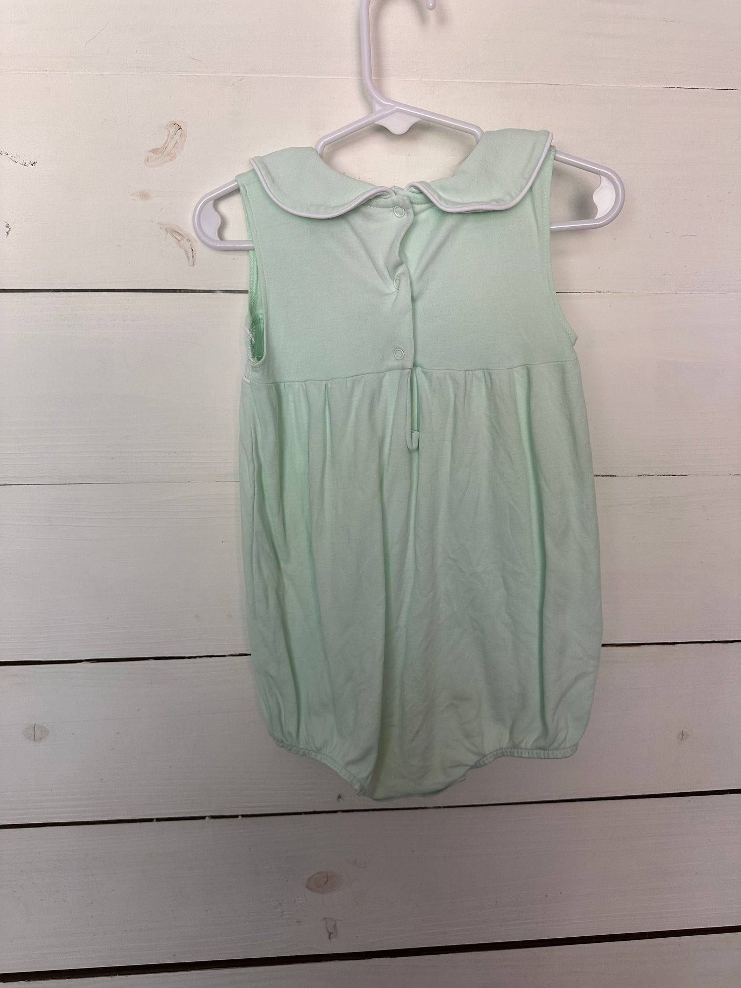18/24M - TBBC Sleevless Bradford Bubble - Mint Green with Smocked Chest