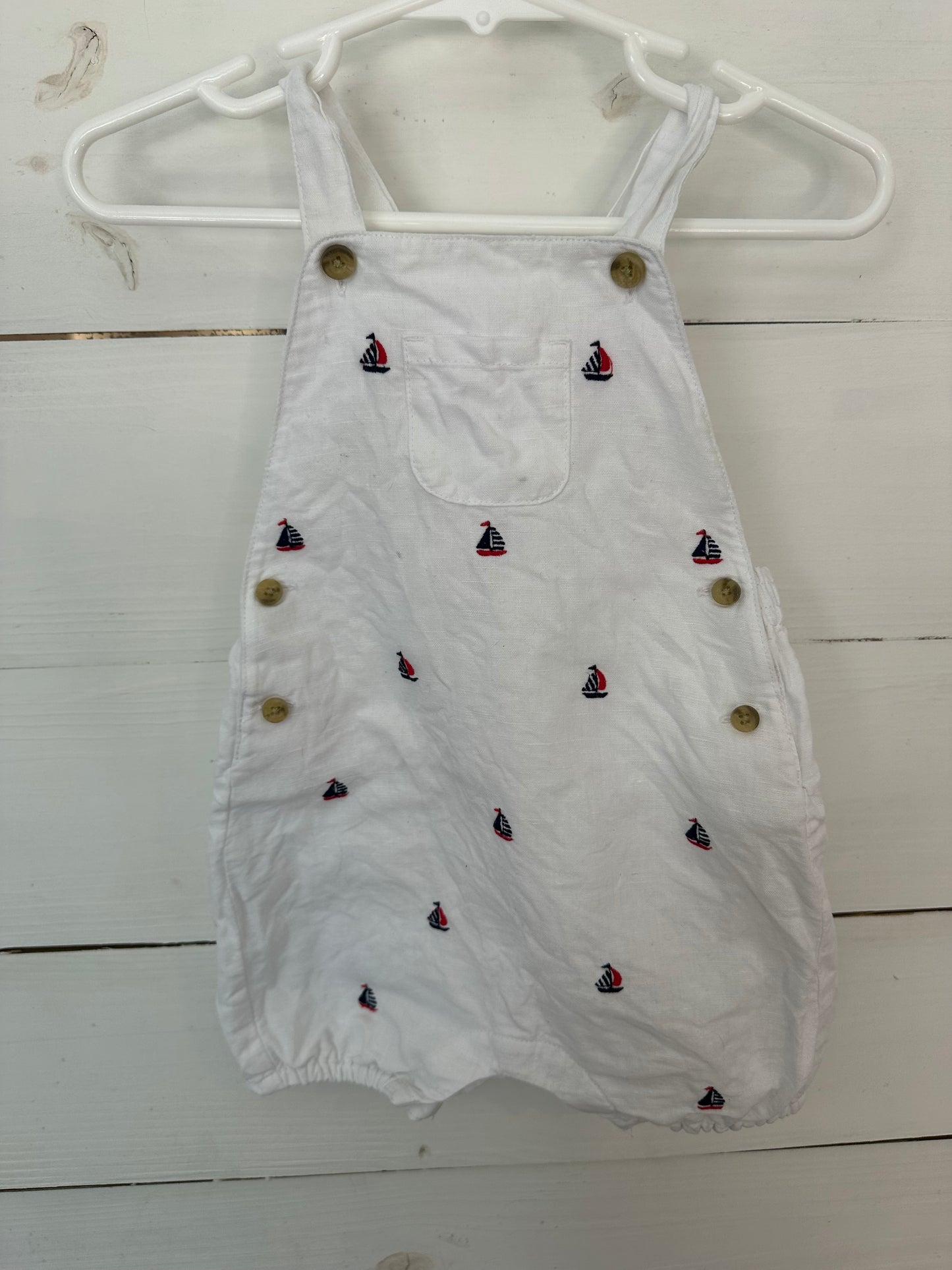 12-18M - Janie & Jack Embroidered Sail Boat Bubble