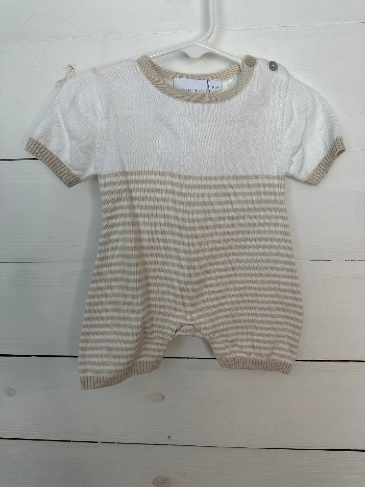 6M - Elegant Baby Knit Romper