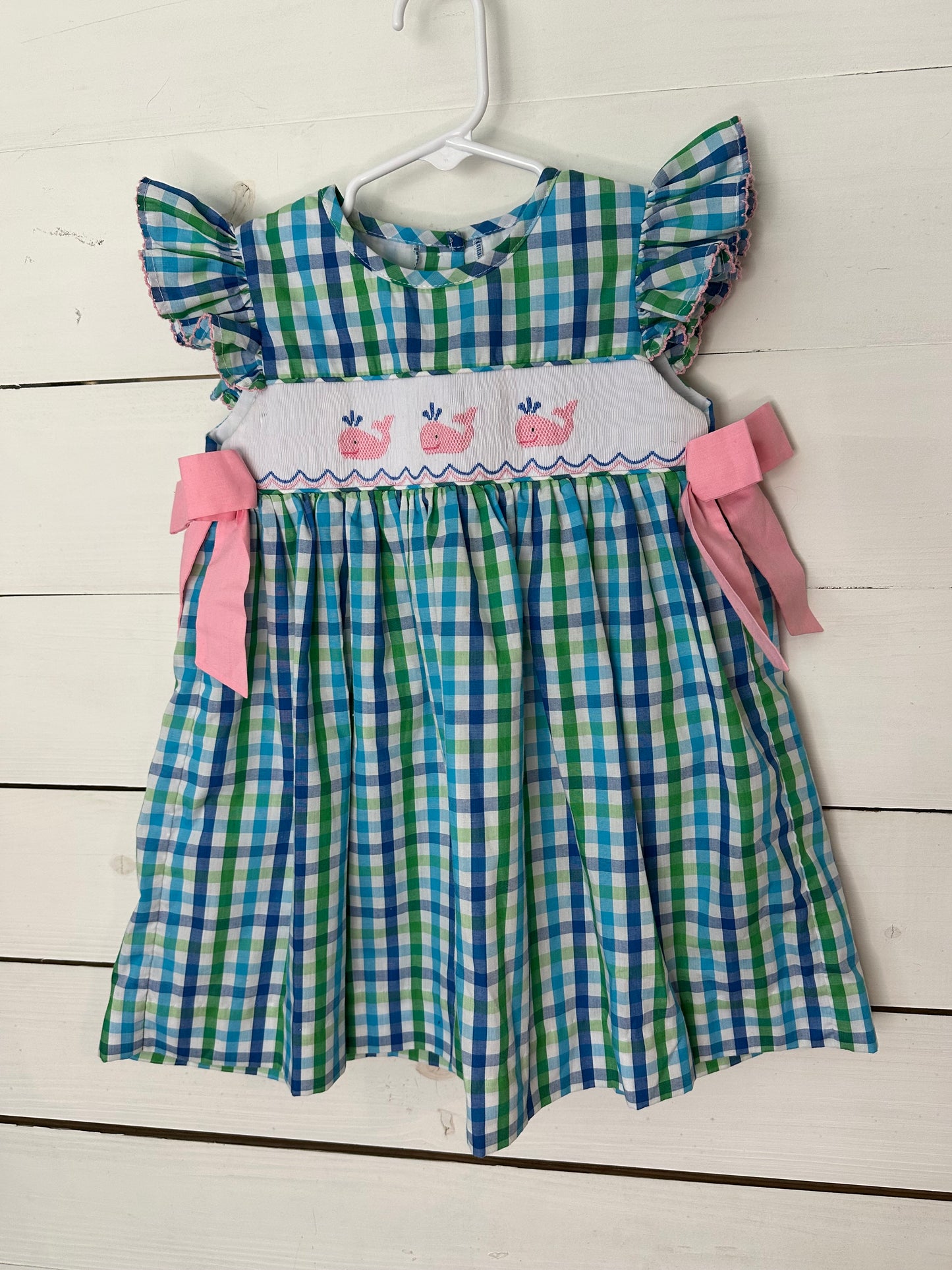 3T - Classic Whimsy - Smocked Whale Dress
