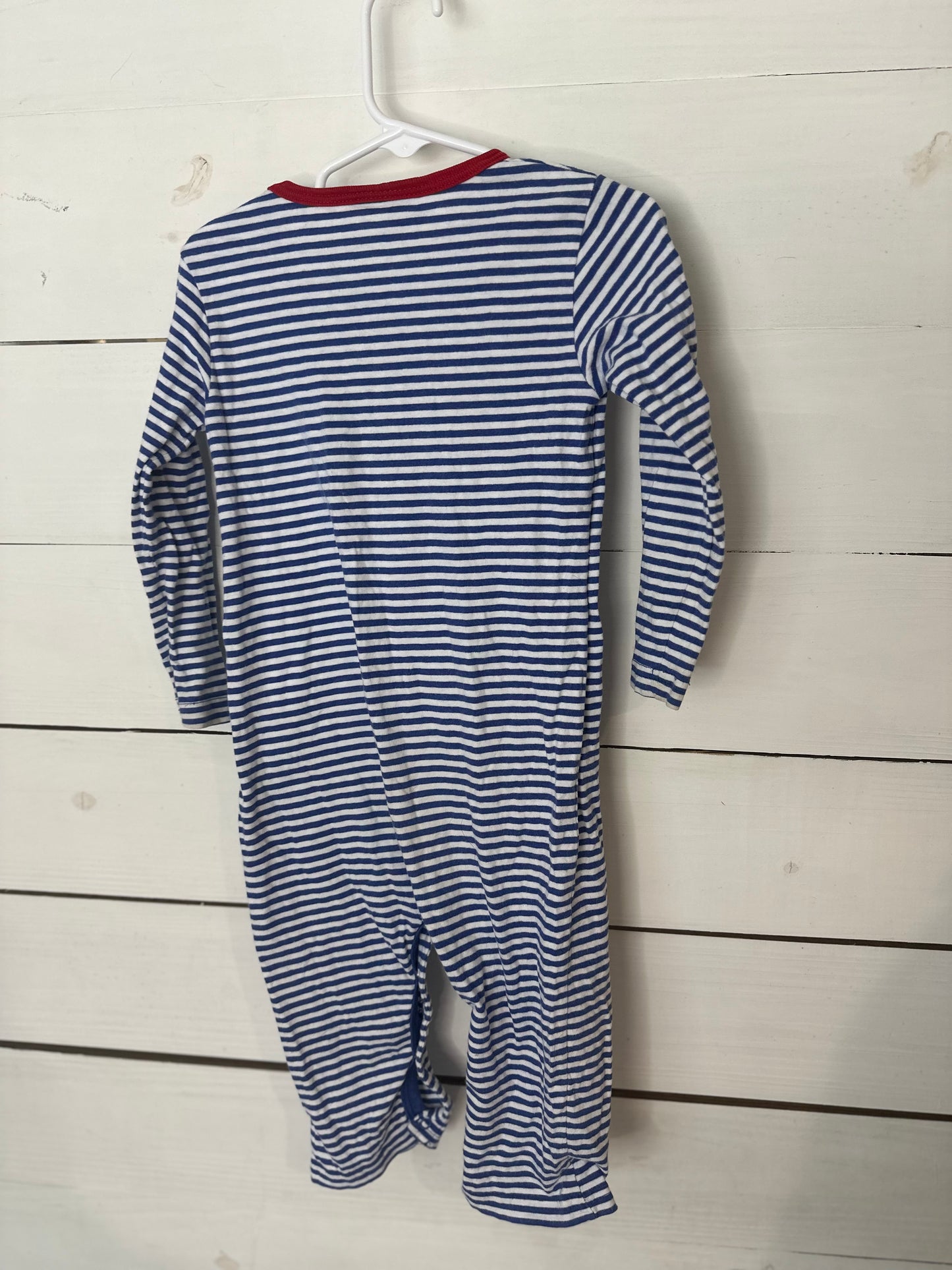 2T - Little English Striped Rocket Romper
