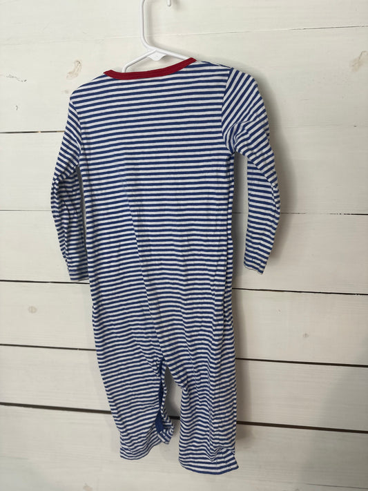 2T - Little English Striped Rocket Romper
