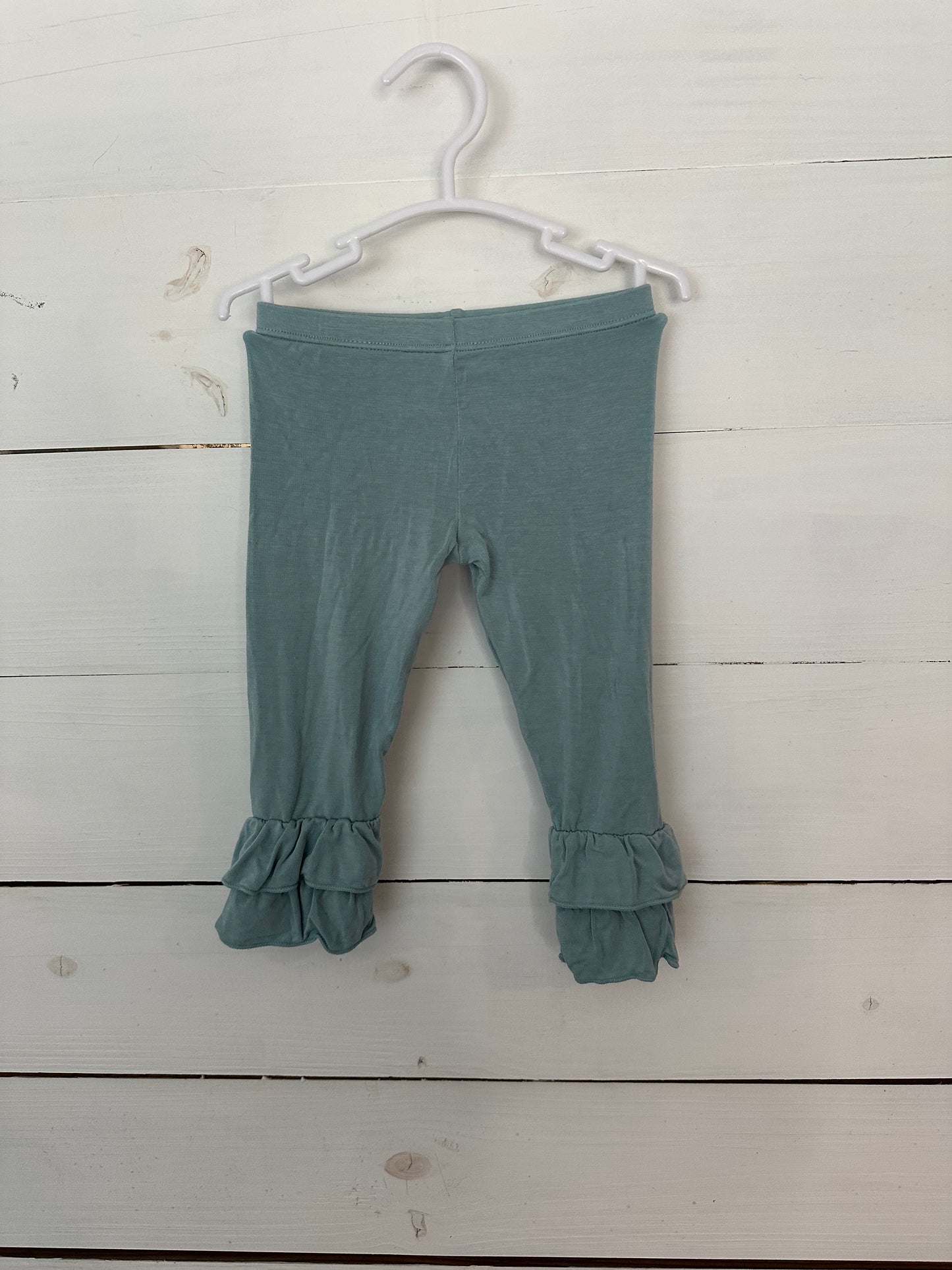12-18M - Kickee Pants Magenta Top & Sage Pants