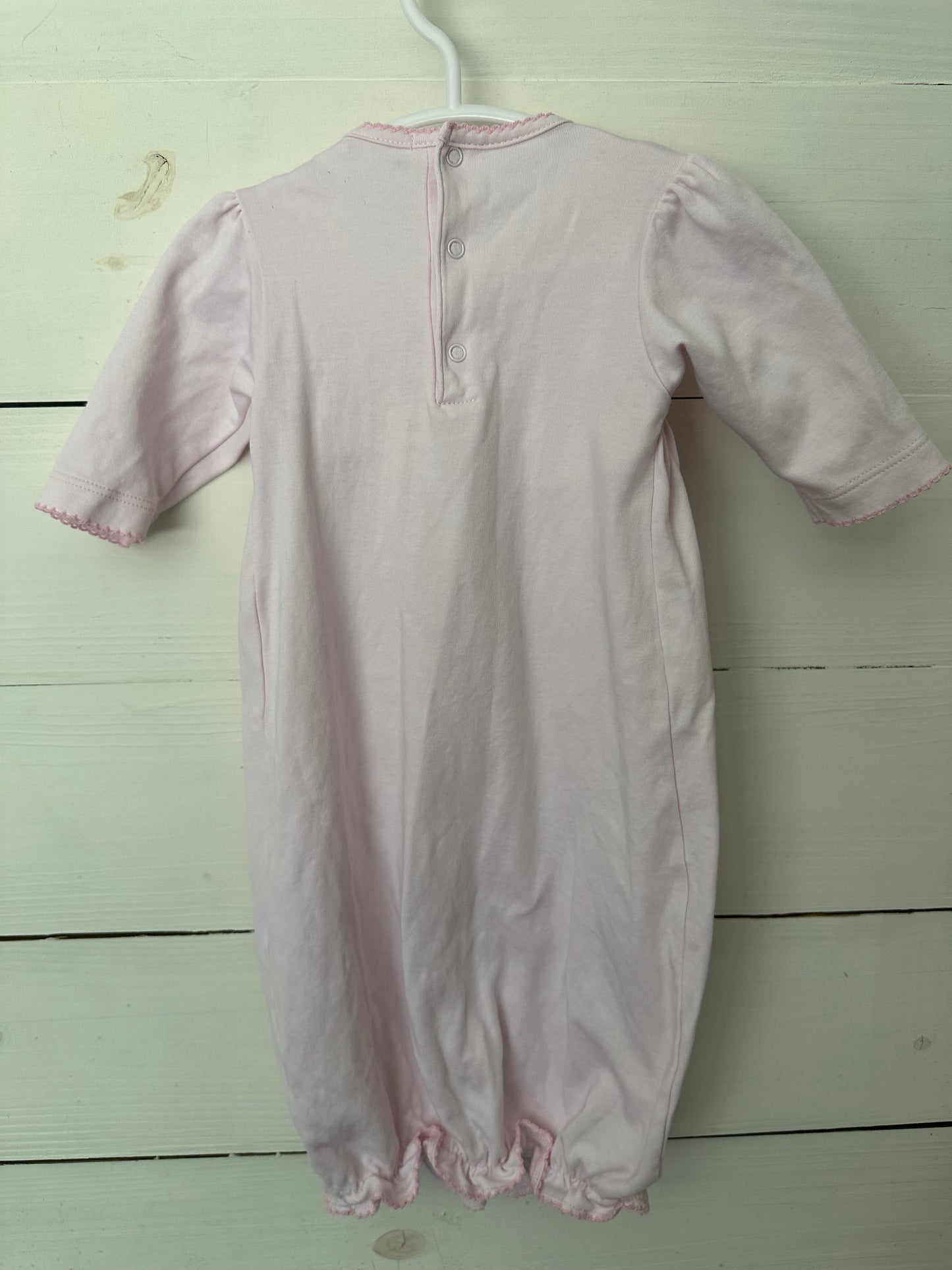 Small (3M ) Kissy Kissy Embroiderd and Smocked Pink Gown