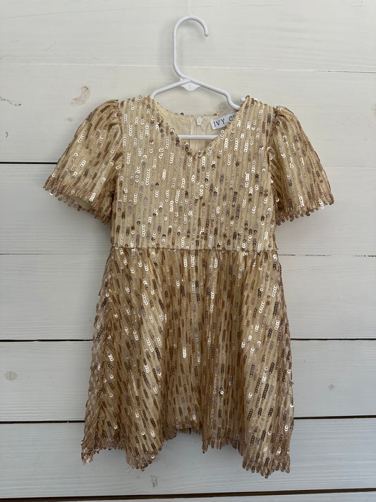 2T- Ivy City Gold Sequin Dress