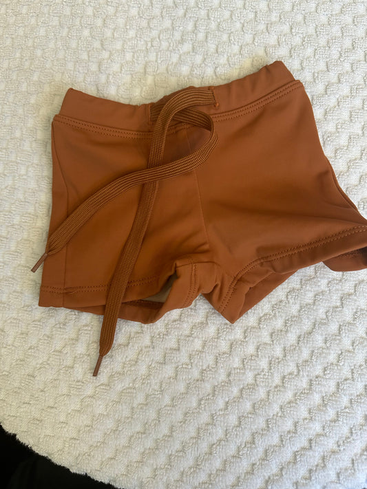 3M- - Kortni Jeane  Orange Swim Trunks - Euro Short Style