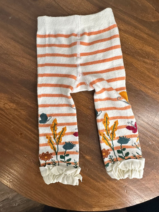 0-6M - Ruffle Butts Striped Fall Leggings