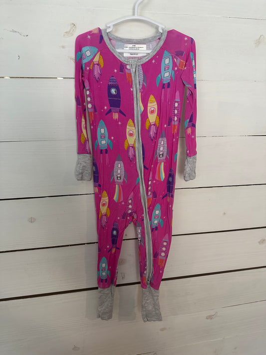 12/18M - Little Sleepies Pink Rockets with Kitties & Puppies