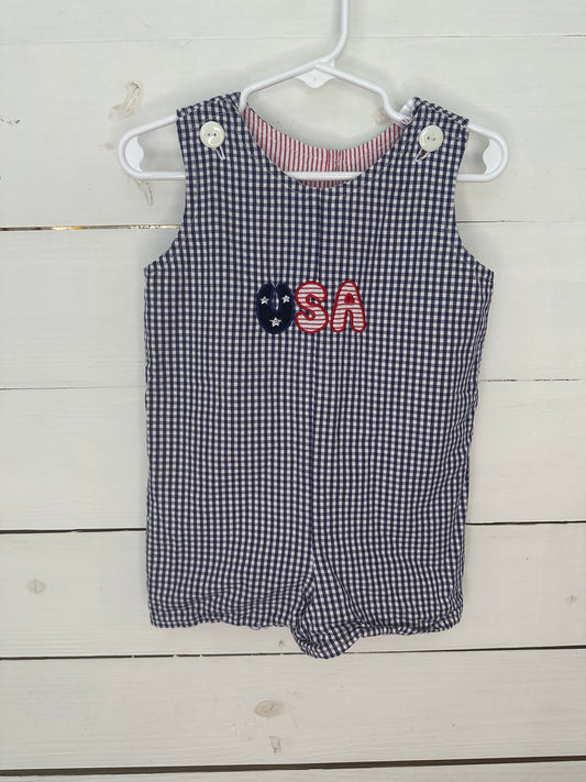 18-24M - Wiggles & Giggles USA Blue Gingham Jon Jon