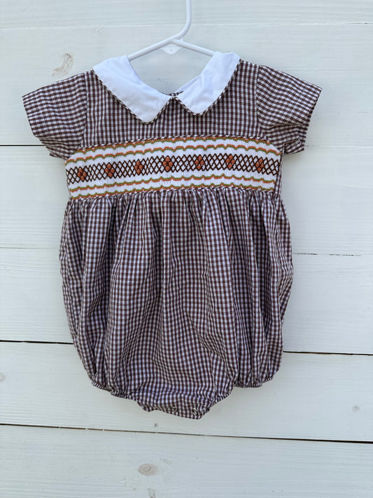 9m - Lulu Bebe Fall Smocked Bubble