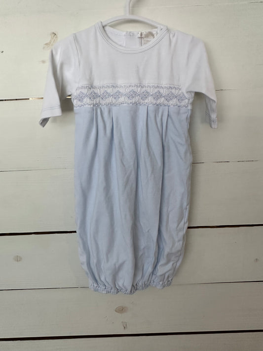Small (Newborn) - Kissy Kissy Pima Smocked Gown