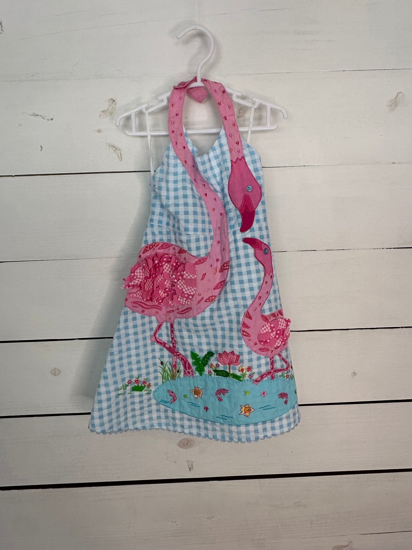 2T - Cotton Kids NWT Flamingo Halter Dress