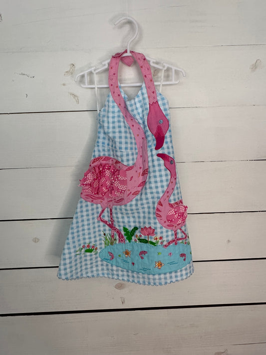 2T - Cotton Kids NWT Flamingo Halter Dress