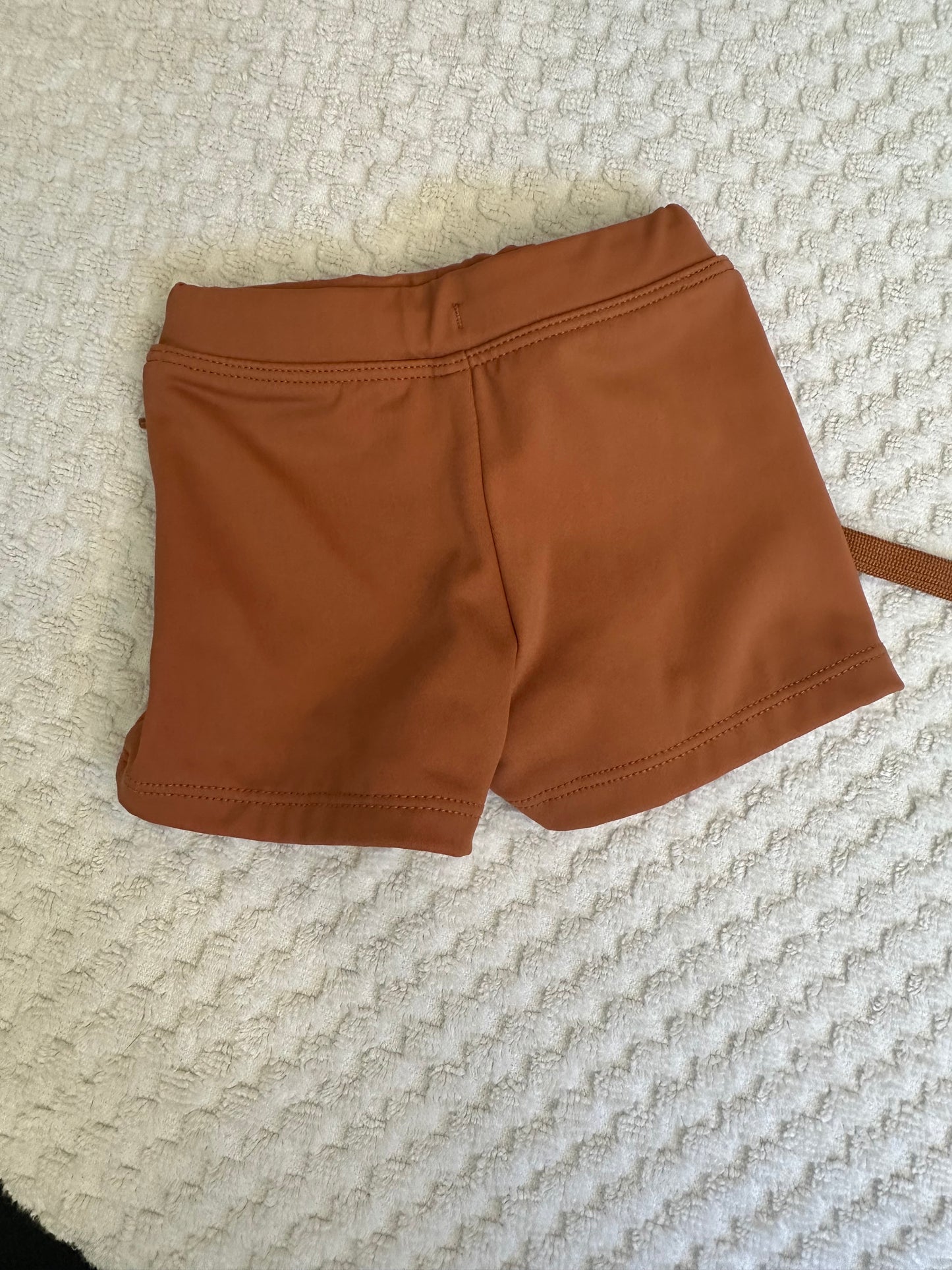3M- - Kortni Jeane  Orange Swim Trunks - Euro Short Style