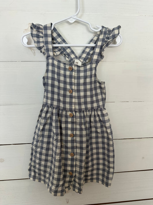 H&M Dusty Blue Gingham Dress
