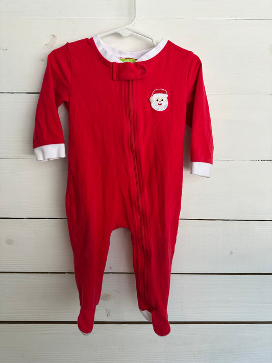 12 M - Classic Whimsy Red Santa Jammies