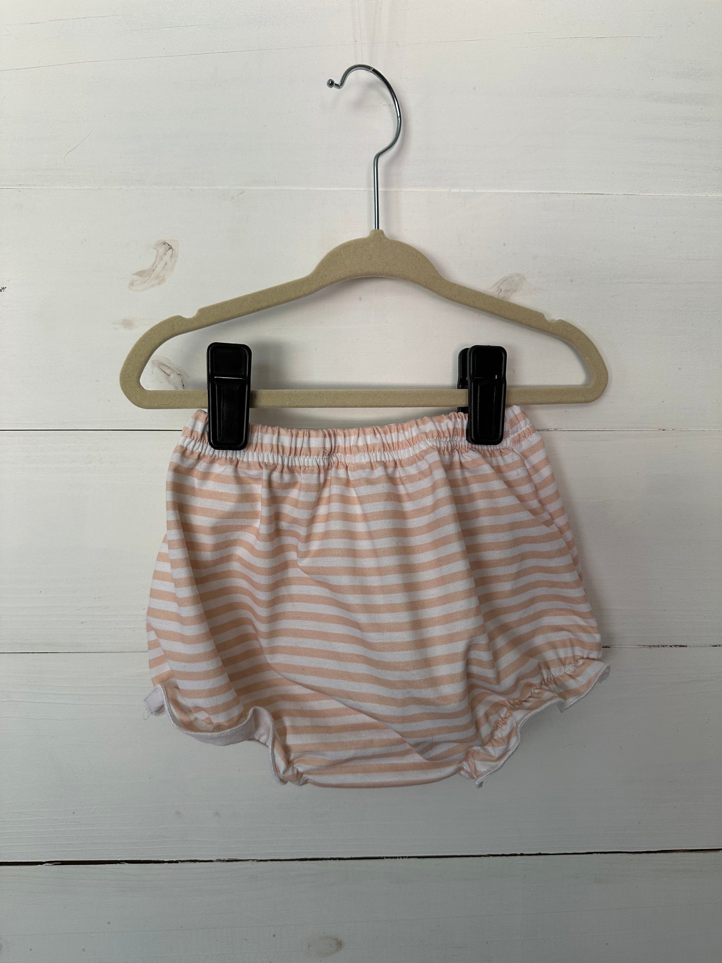 Carolina Smocks Co - Aqua ruffle top with sea animal smocks and coral striped accents/bloomers