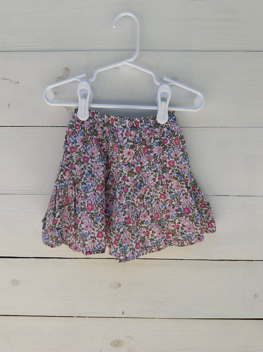 3T- Bisby - Pink & Blue Floral Skirt
