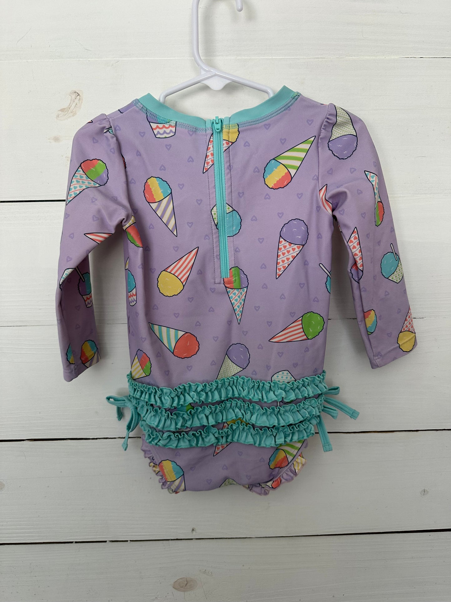 18/24M - Ruffle Butts Purple Snow Cone Suit