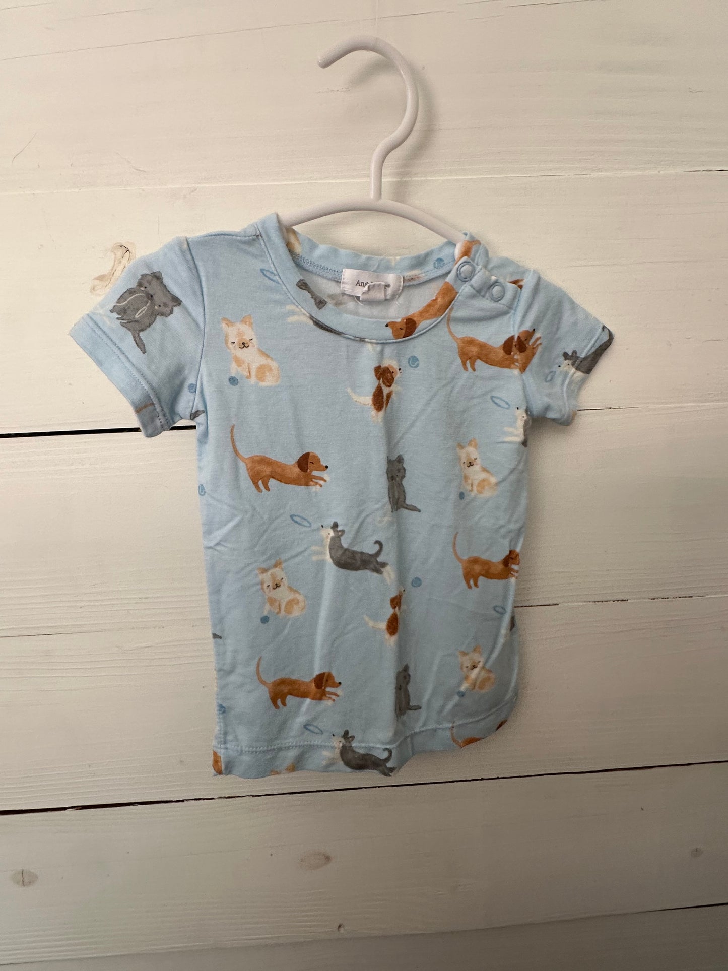12-18M - Angel Dear Puppy Dog Shirt Button Closure on Shoulder