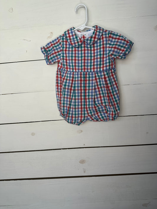 9M - Bailey Boys Red, Blue, & Green Plaid Bubble