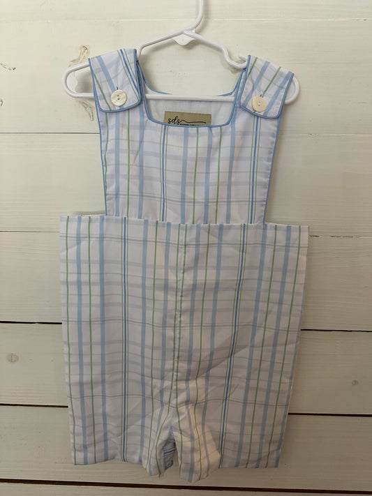 Southern Darlin Smocks - Spring Blue & Green Plaid Jon Jon