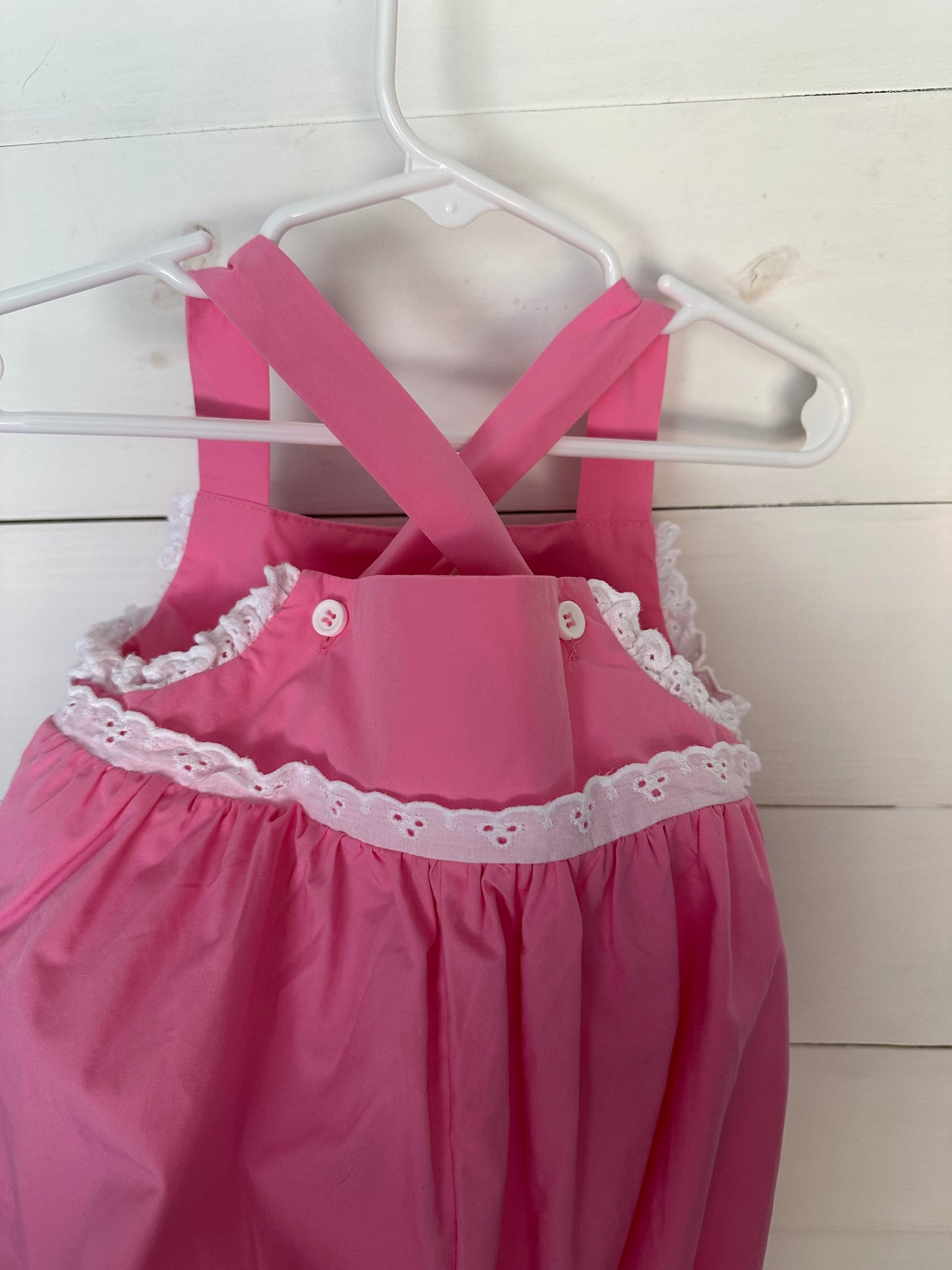 2T - TBBC Pink Bubble with White Eyelet Details