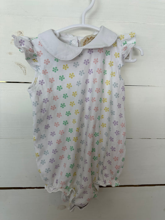 12-18M - TBBC Pastel Flower Dot Bubble - Pima Cotton