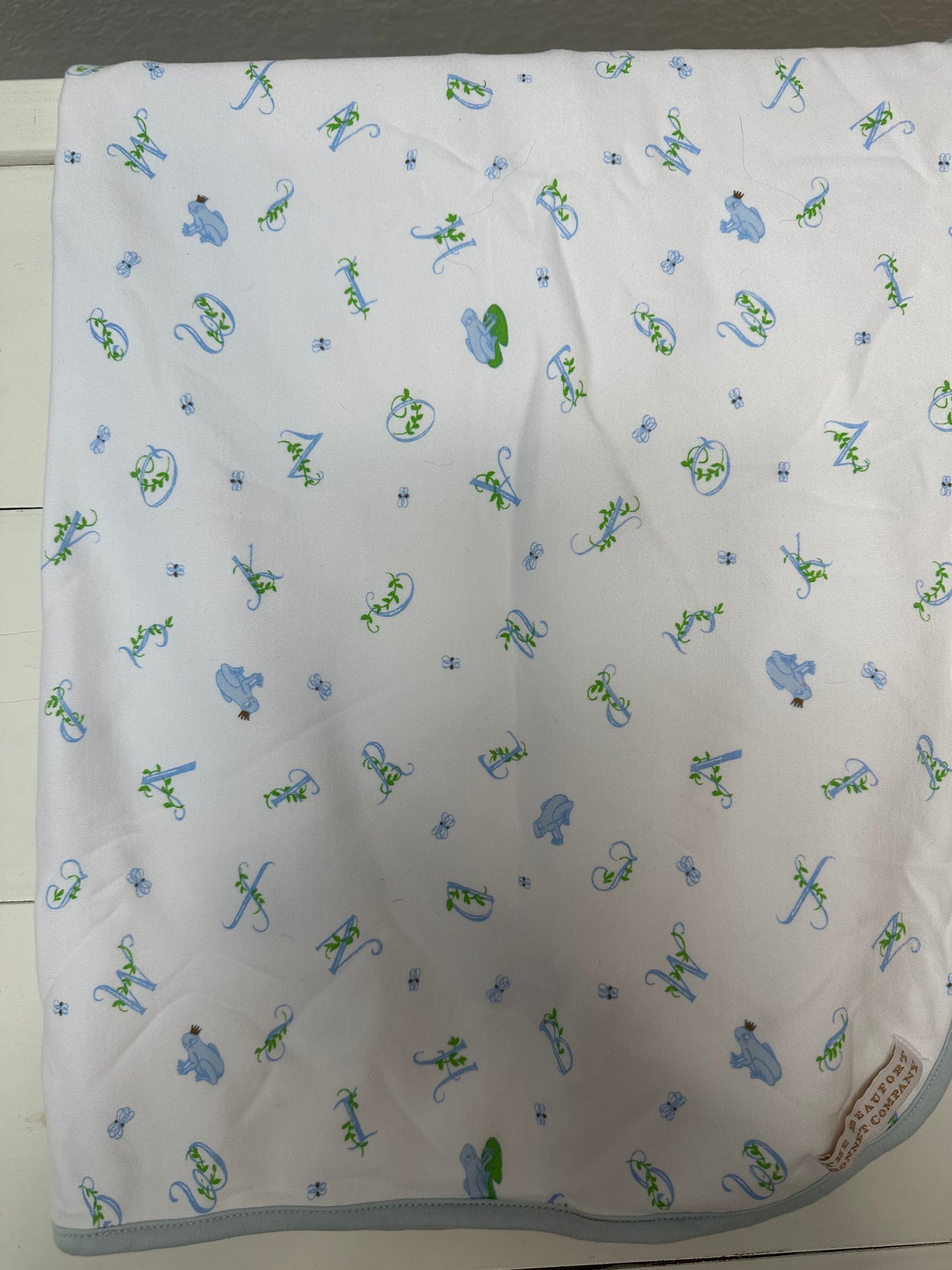 TBBC Receiving Blanket - Prince Charming Frog and Alphabet