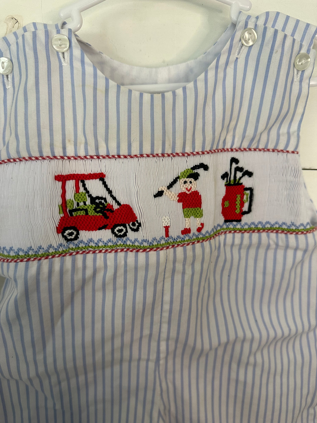 6M - Candyland Smocked Golf Jon Jon