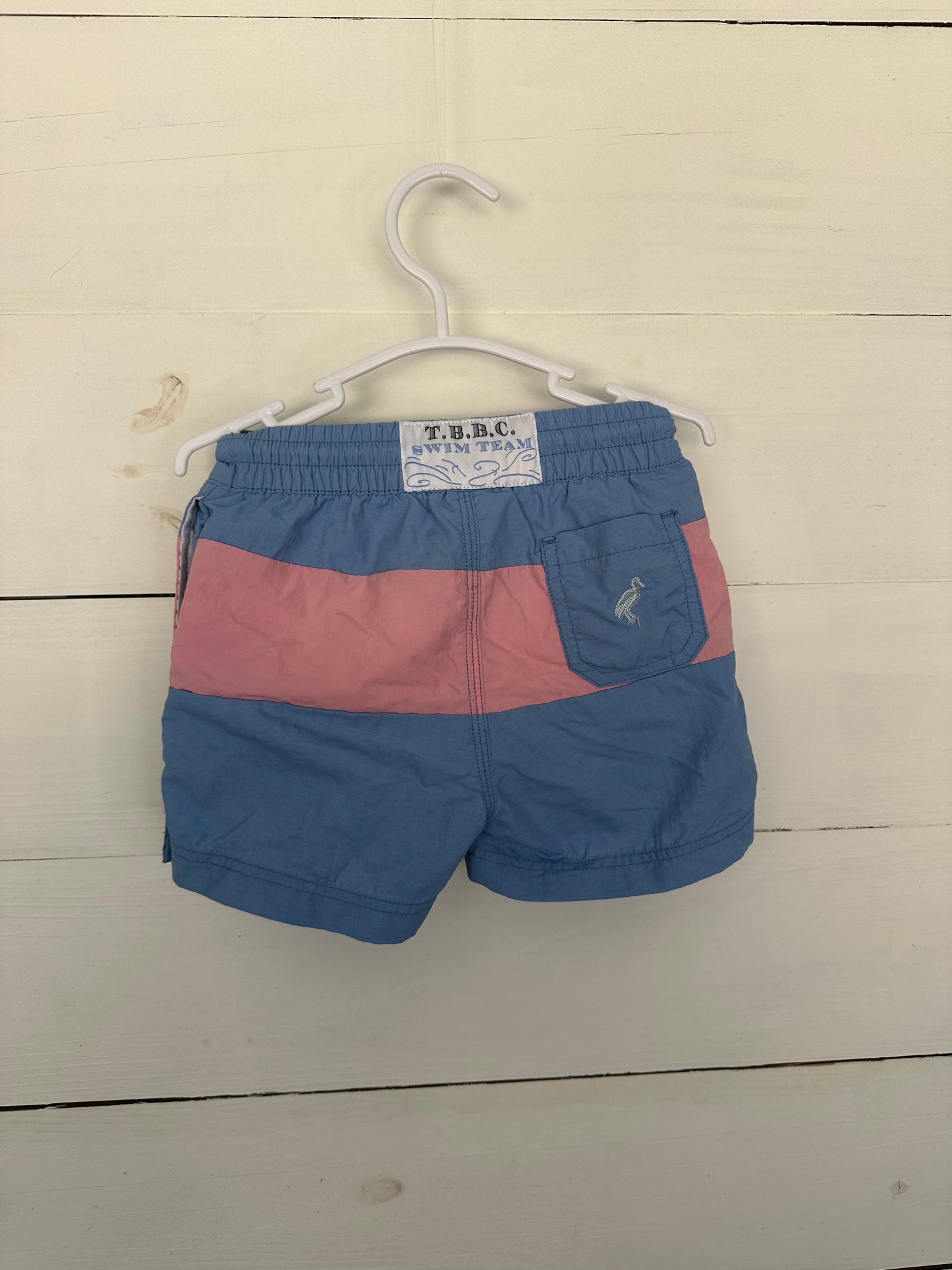 18/24M TBBC Blue and Pink Swim Trunks