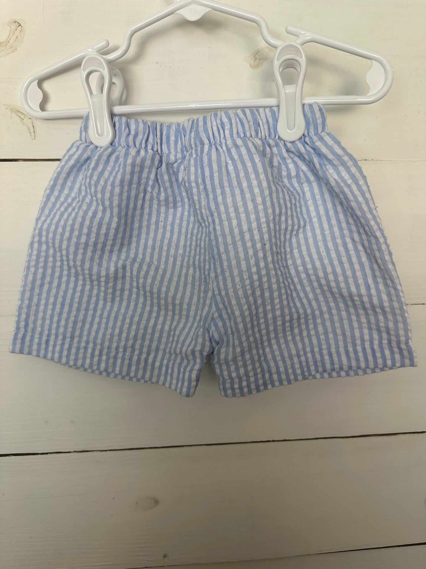 2T- Cecil & Lou Blue Seersucker Shorts
