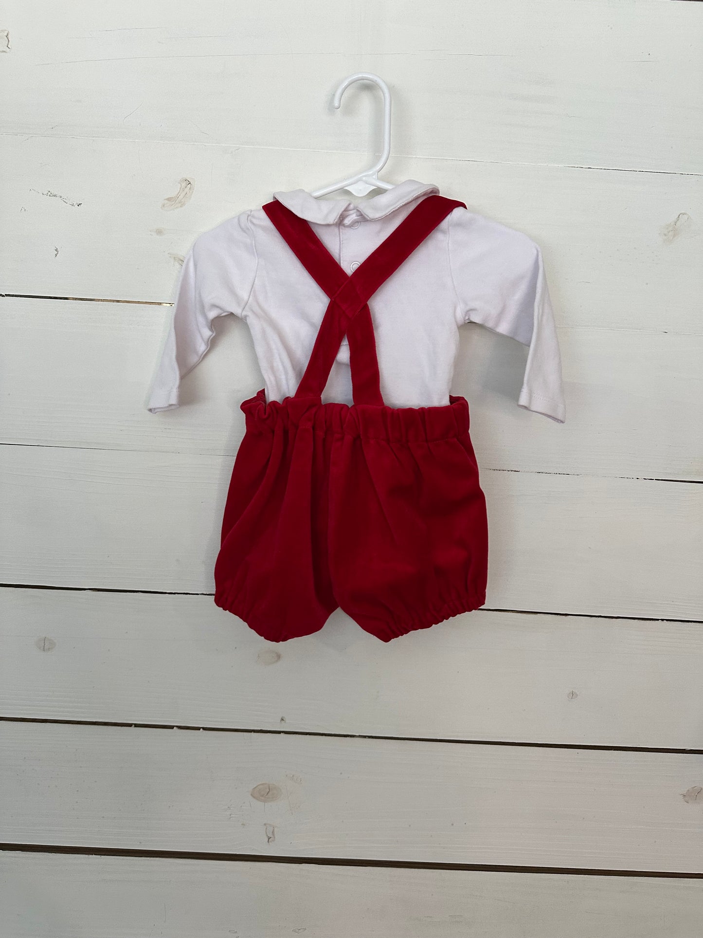 6M- Edgehill Collection Red Velvet & Toy Solider 2 Piece Christmas Outfit