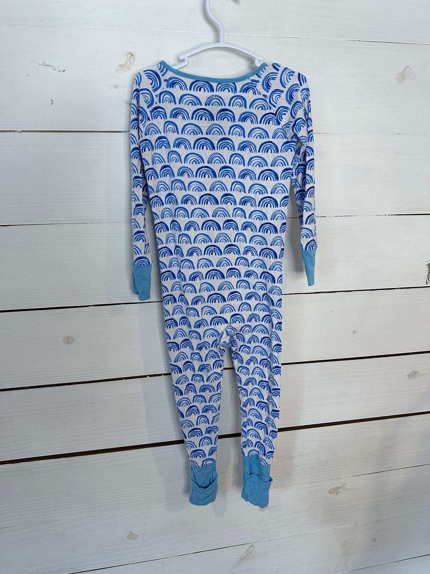 18/24M - Little Sleepies Blue Rainbow Footies