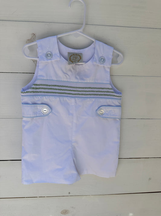 TBBC White with green smocking jon jon