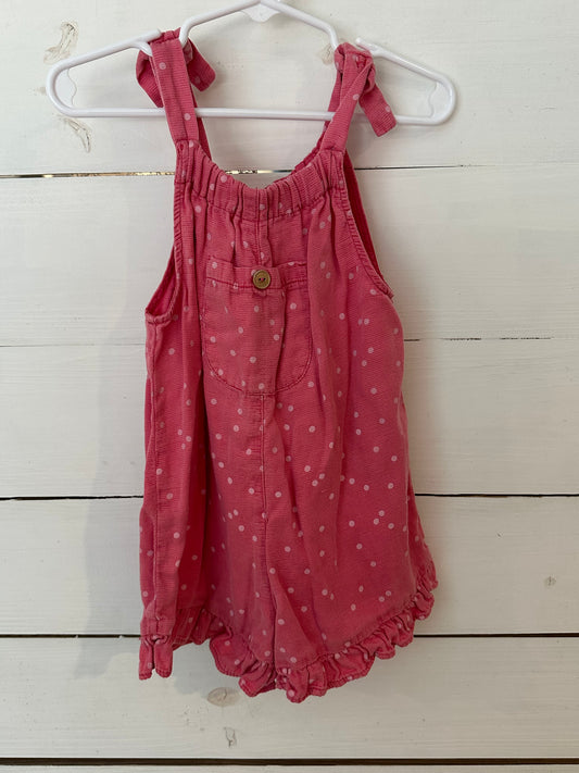 3-4t - Zara Pink Polka Dot Short Overalls