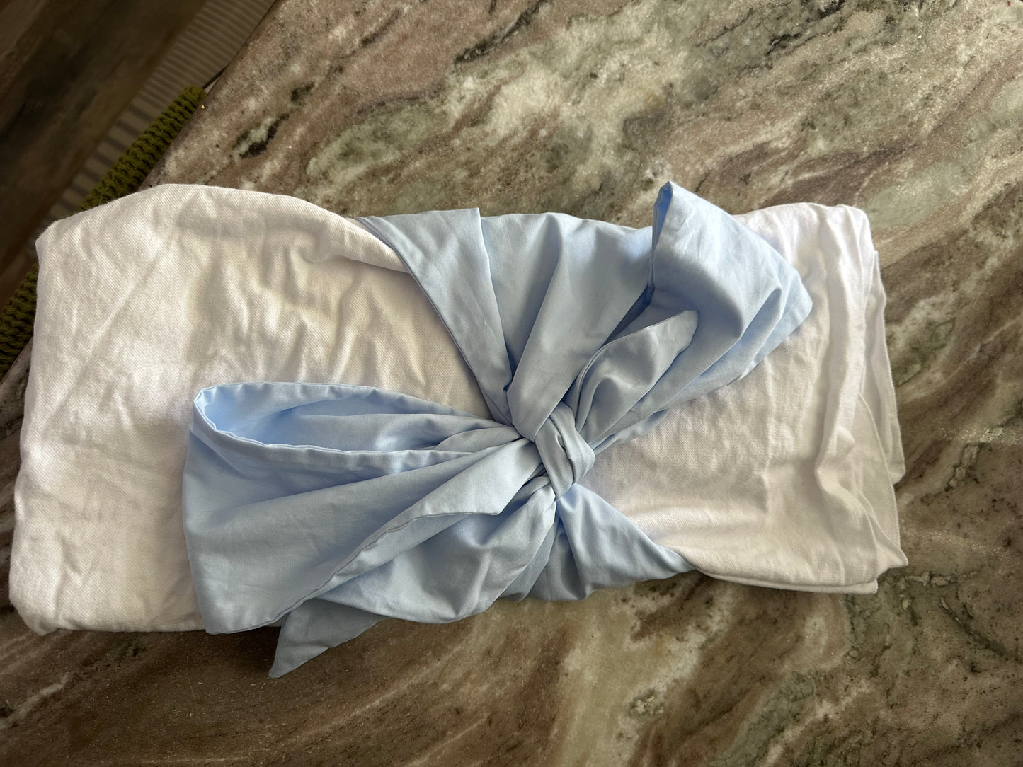 TBBC Boys Bow Swaddle - Buckhead Blue