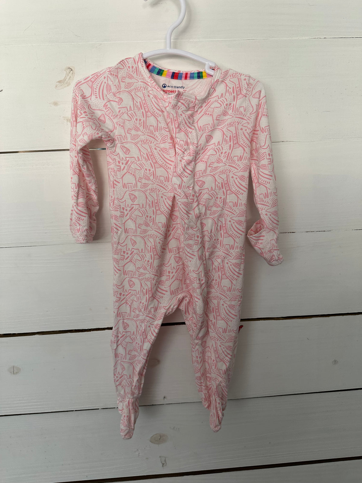 0-3M - Magnetic Me Pink Animal Jammies