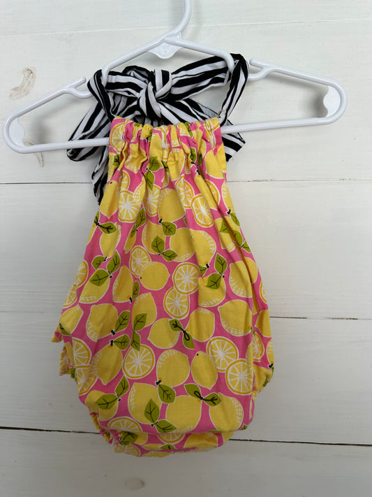 Hickity Pickity Lemon Sunsuit with Ruffle Butt